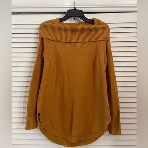Moth by Anthropologie Off The Shoulder Yellow Sweater